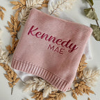Personalized Baby Name Embroidered Blanket
