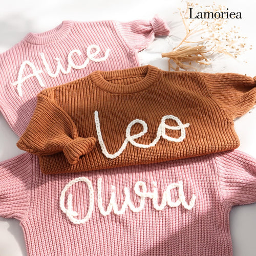 Personalized Knit Pullover Baby Sweater