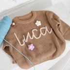 Personalized Knit Pullover Baby Sweater