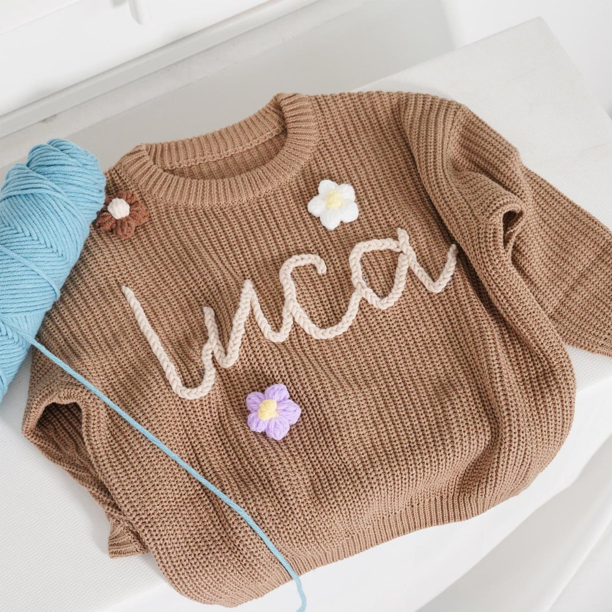 Personalized Knit Pullover Baby Sweater