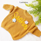 Personalized Knit Pullover Baby Sweater