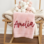 Personalized Baby Name Knit Blanket