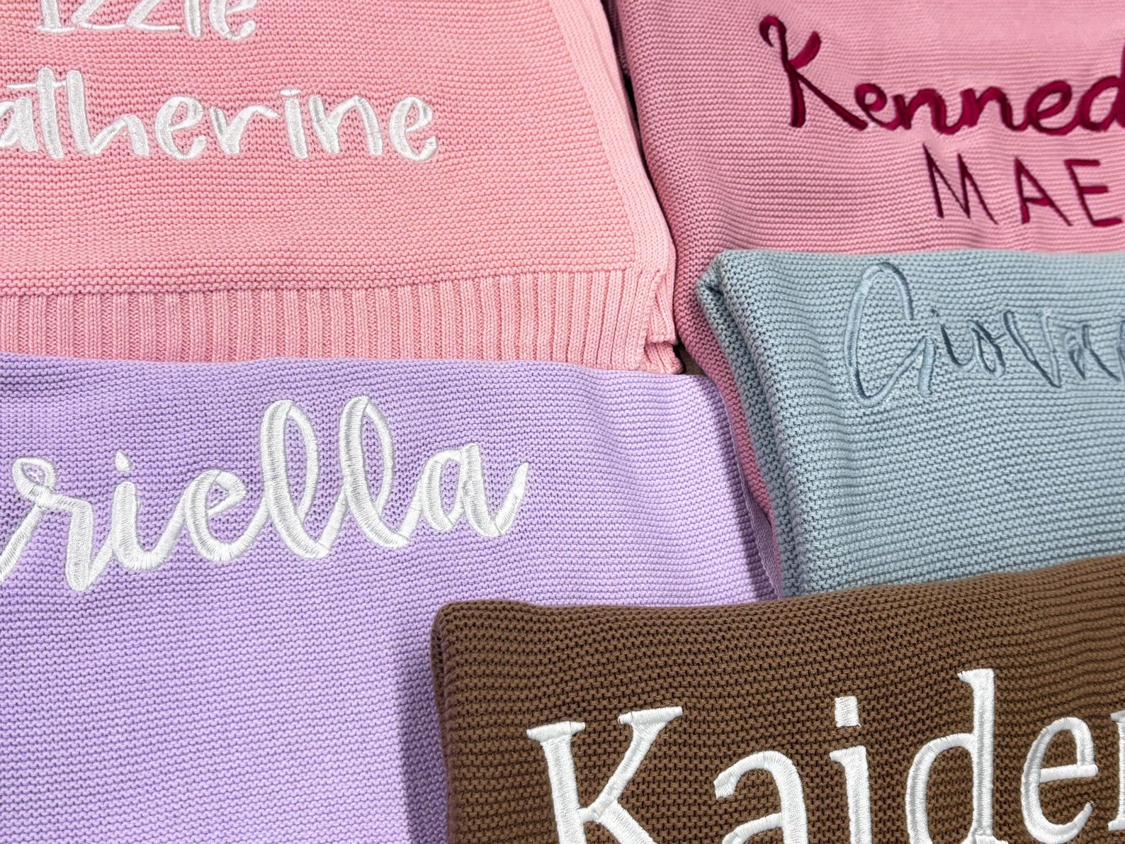 Personalized Baby Name Knit Blanket