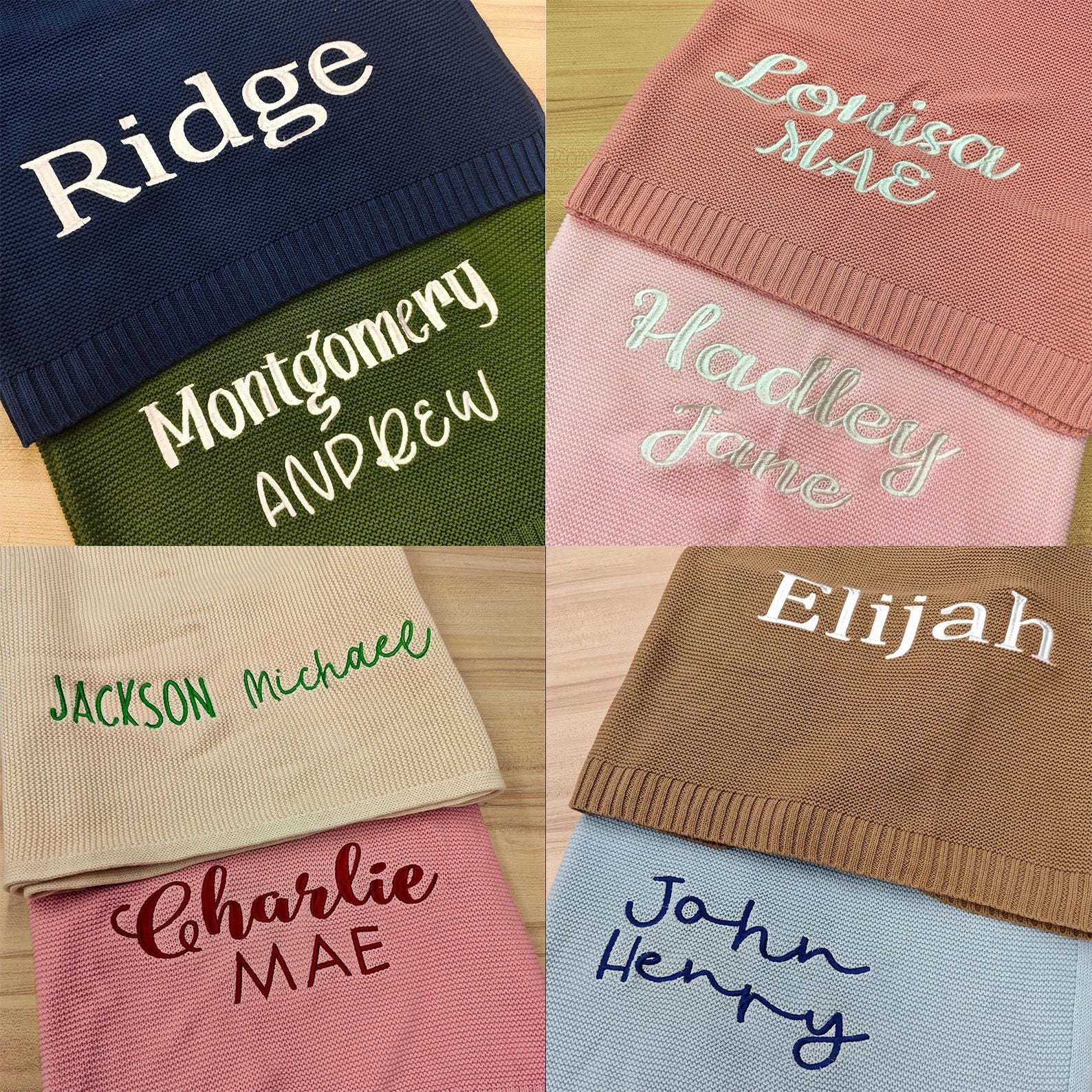 Personalized Baby Name Knit Blanket