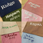 Personalized Baby Name Embroidered Blanket
