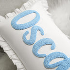 Monogrammed Custom Name Punch Needle Pillow