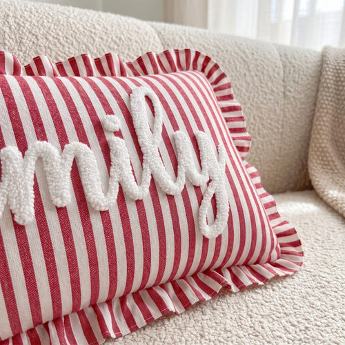 Custom Baby Name Embroidered Pillow