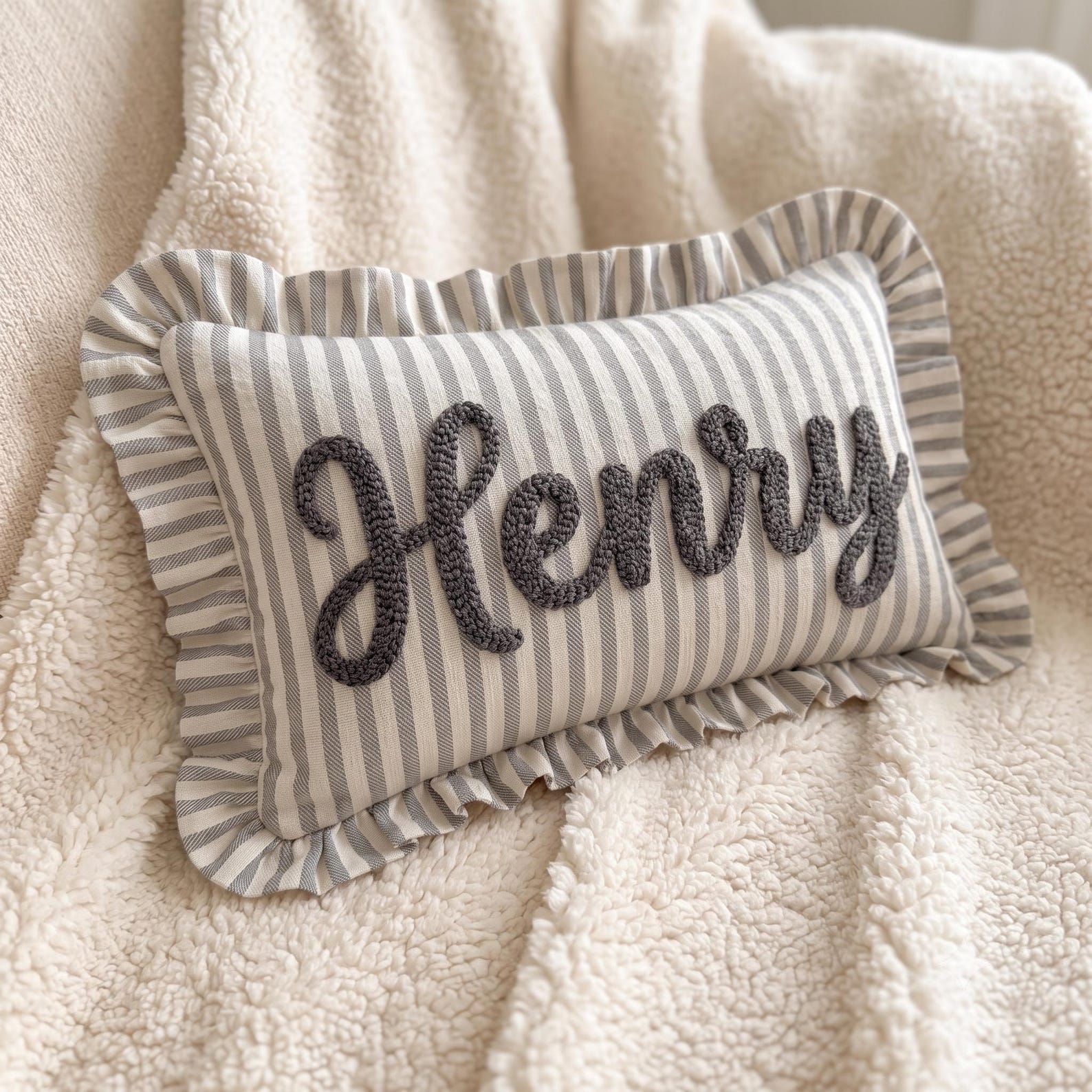 Personalized Name Embroidered Pillow