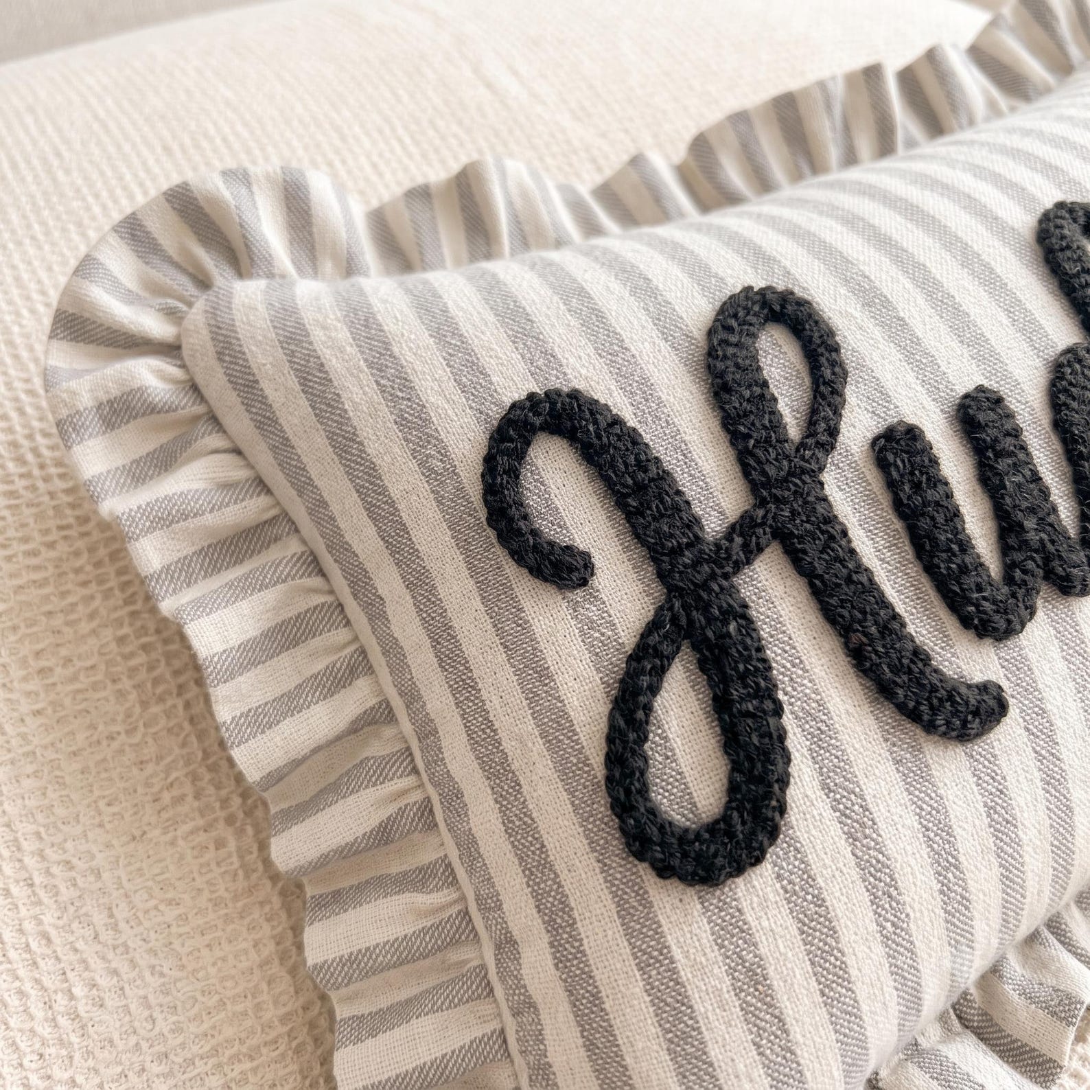 Personalized Name Embroidered Pillow