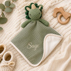 Personalized Dinosaur Lovey Blanket