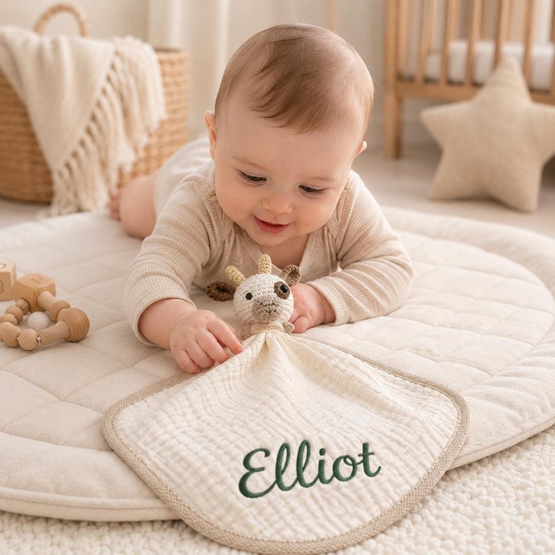 Personalized Dinosaur Lovey Blanket